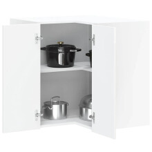 Berkfield Kitchen Wall Corner Cabinet Lucca High Gloss White Engineered Wood