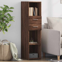 Berkfield Highboard Brown Oak 30x42.5x124 cm Engineered Wood