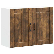 Berkfield Kitchen Wall Cabinet Lucca Smoked Oak Engineered Wood