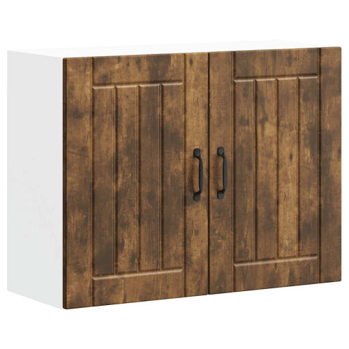 Berkfield Kitchen Wall Cabinet Lucca Smoked Oak Engineered Wood