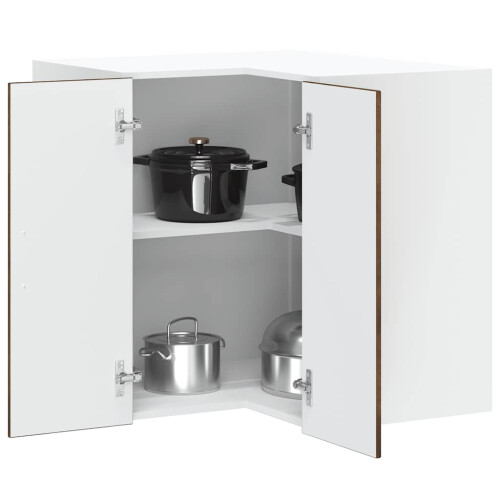 Berkfield Kitchen Wall Corner Cabinet Lucca Smoked Oak Engineered Wood