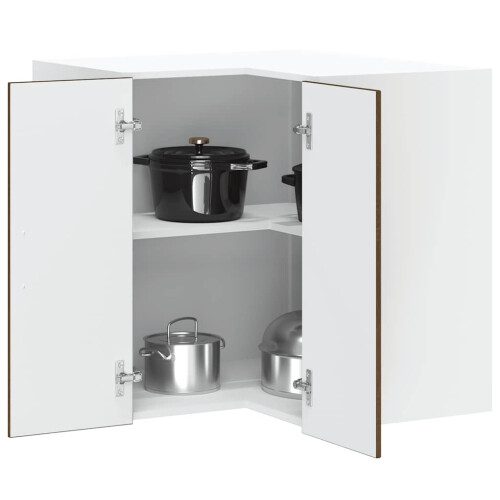 Berkfield Kitchen Wall Corner Cabinet Lucca Brown Oak Engineered Wood