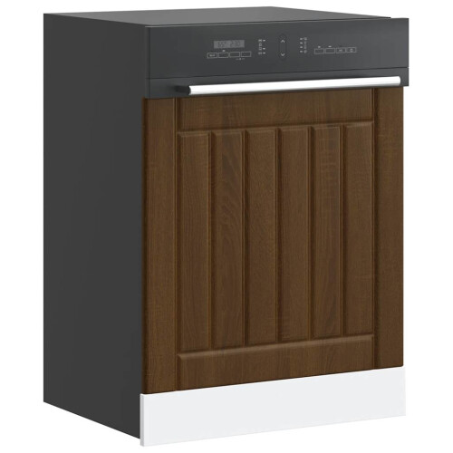 Berkfield Dishwasher Panel Lucca Brown Oak Engineered Wood