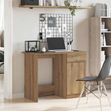 Berkfield Desk Artisan Oak 100x50x76 cm Engineered Wood