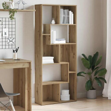 Berkfield Bookcase Artisan Oak 67x24x161 cm Engineered Wood
