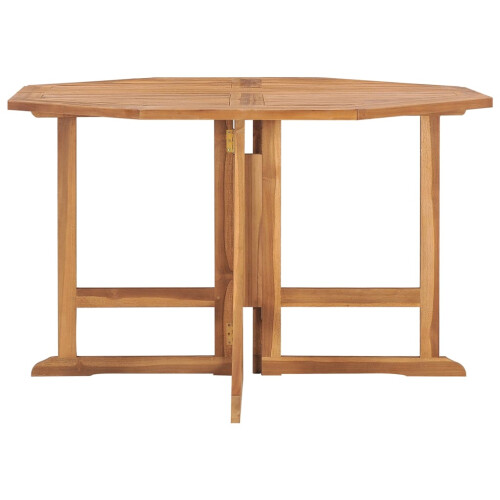 Berkfield Folding Garden Dining Table 110x110x75 cm Solid Wood Teak 2
