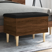 Berkfield Storage Bench Brown Oak 62x42x46 cm Engineered Wood
