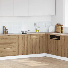 Berkfield Drawer Bottom Cabinet Lyon Artisan Oak 30x46x81.5 cm Engineered Wood