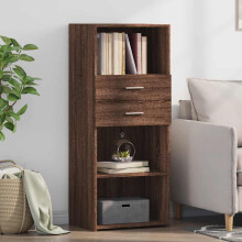 Berkfield Highboard Brown Oak 50x42.5x124 cm Engineered Wood