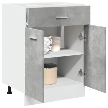 Berkfield Drawer Bottom Cabinet Lyon Concrete Grey 60x46x81.5 cm Engineered Wood