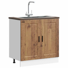 Berkfield Sink Base Cabinet†"Porto" Old Wood 80x46x81.5 cm†Engineered Wood