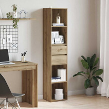 Berkfield Book Cabinet Artisan Oak 36x30x171 cm Engineered Wood