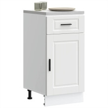 Berkfield Kitchen Base Cabinet†Porto White Engineered Wood