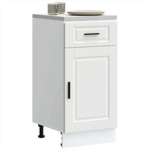 Berkfield Kitchen Base Cabinet†Porto White Engineered Wood