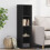 Berkfield Highboard Black 30x41x124 cm Engineered Wood 1