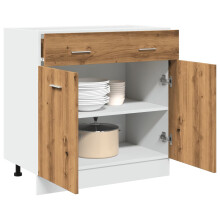 Berkfield Drawer Bottom Cabinet Lyon Artisan Oak 80x46x81.5 cm Engineered Wood