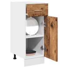 Berkfield Drawer Bottom Cabinet Lyon Old Wood 30x46x81.5 cm Engineered Wood