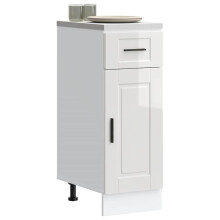 Berkfield Kitchen Base Cabinet†Porto High Gloss White Engineered Wood