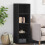 Berkfield Highboard Black 40x41x124 cm Engineered Wood 1