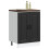 Berkfield Kitchen Base Cabinet†Porto Black Engineered Wood 1
