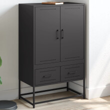 Berkfield Highboard Black 68x39x111.5 cm Steel