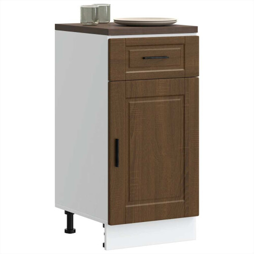 Berkfield Kitchen Base Cabinet†Porto Brown Oak Engineered Wood