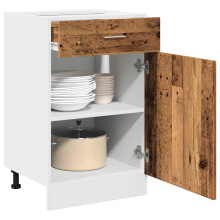 Berkfield Drawer Bottom Cabinet Lyon Old Wood 50x46x81.5 cm Engineered Wood