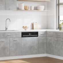 Berkfield Dishwasher Panel Lyon Concrete Grey 45x3x67 cm