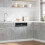 Berkfield Dishwasher Panel Lyon Concrete Grey 45x3x67 cm 1