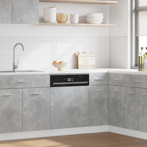 Berkfield Dishwasher Panel Lyon Concrete Grey 45x3x67 cm
