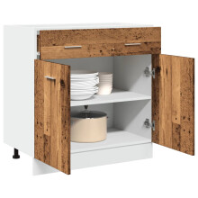Berkfield Drawer Bottom Cabinet Lyon Old Wood 80x46x81.5 cm Engineered Wood