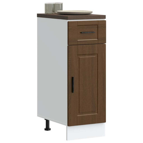 Berkfield Kitchen Base Cabinet†Porto Brown Oak Engineered Wood