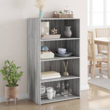 Berkfield Highboard Grey Sonoma 70x41x124 cm Engineered Wood