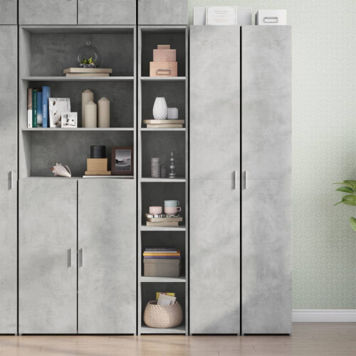 Berkfield Highboard Concrete Grey 30x41x185 cm Engineered Wood