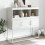 Berkfield Sideboard White 100.5x39x107 cm Steel 1