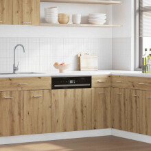 Berkfield Dishwasher Panel Lyon Artisian Oak 45x3x67 cm Engineered Wood