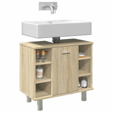 Berkfield Bathroom Cabinet Sonoma Oak 60x32x53.5 cm Engineered Wood