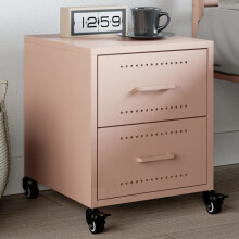 Berkfield Bedside Cabinet Pink 36x39x43.5 cm Steel