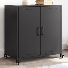 Berkfield Sideboard Black 68x39x72 cm Steel