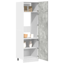 Berkfield Refrigerator Cabinet Lyon Concrete Grey 60x57x207 cm Engineered Wood