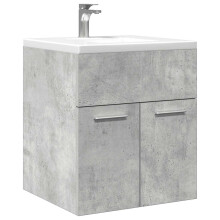 Berkfield Bathroom Sink Cabinet Concrete Grey 41x38.5x46 cm Engineered Wood