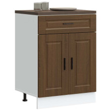 Berkfield Kitchen Base Cabinet†Porto Brown Oak Engineered Wood