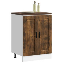 Berkfield Kitchen Base Cabinet†Porto Smoked Oak Engineered Wood