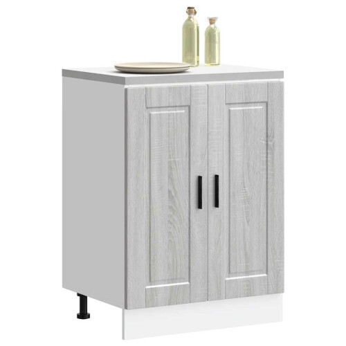 Berkfield Kitchen Base Cabinet†Porto Grey Sonoma Engineered Wood