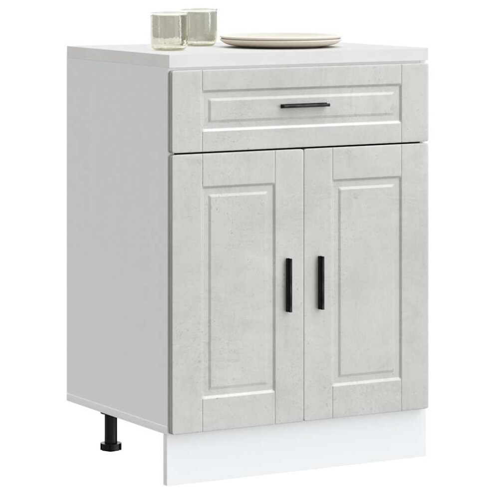 Berkfield Kitchen Base Cabinetâ Porto Concrete Grey Engineered Wood 6924410416906