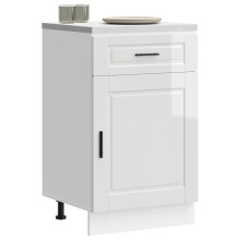 Berkfield Kitchen Base Cabinet†Porto High Gloss White Engineered Wood