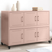 Berkfield Sideboard Pink 100.5x39x72 cm Steel