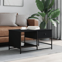 Berkfield Coffee Table Black 85.5x51x45 cm Engineered Wood