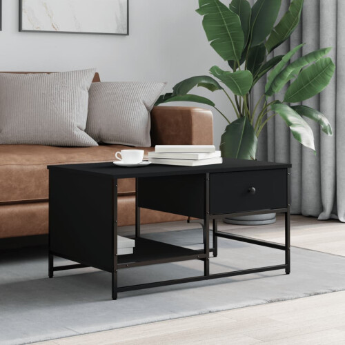 Berkfield Coffee Table Black 85.5x51x45 cm Engineered Wood