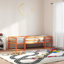 Berkfield Kids' Bed Frame without Mattress Wax Brown 90x200 cm